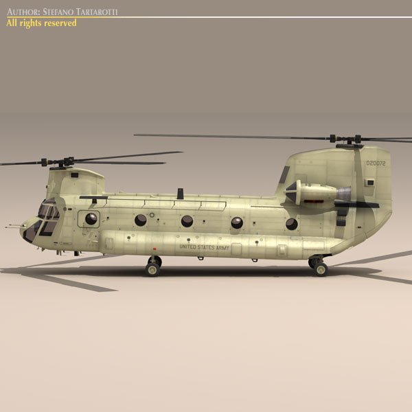CH-47 US Army desert 3D model_4