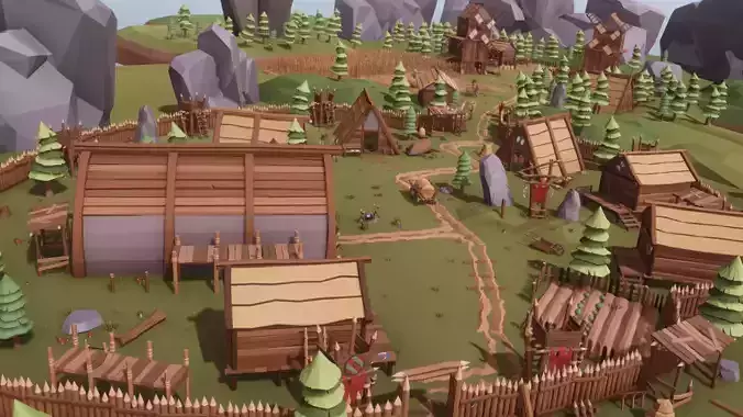 Low Poly Megapack 2in1 v2 - Unity URP Low-poly 3D model