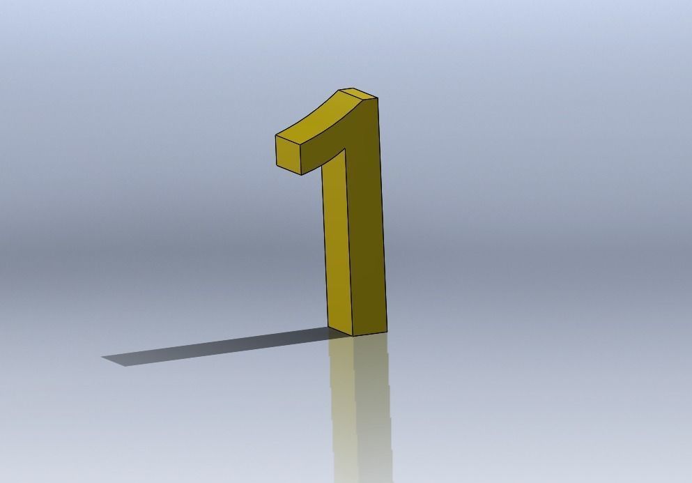 3D NUMBERS  3D print model_2