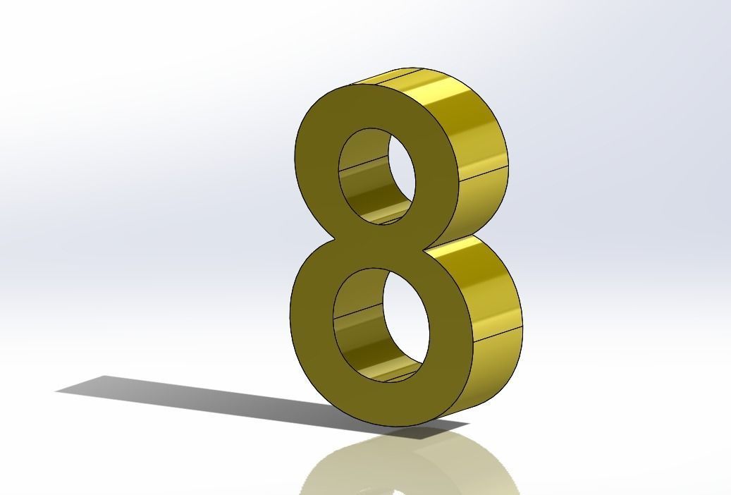 3D NUMBERS  3D print model_4