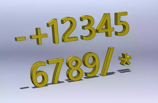 3D NUMBERS  3D print model