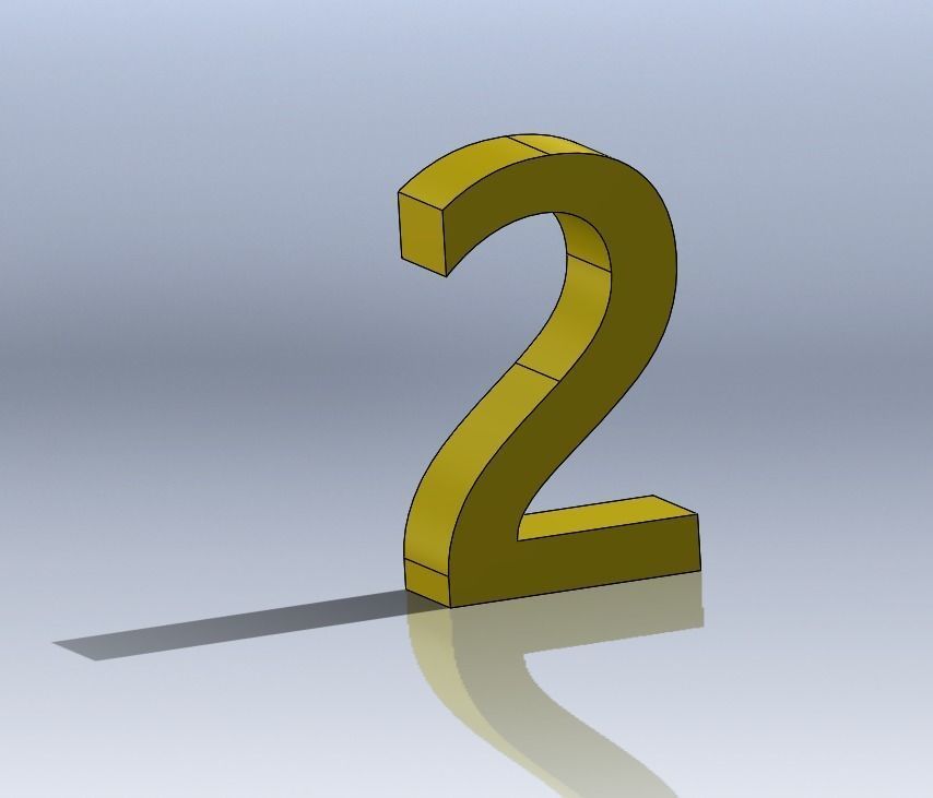 3D NUMBERS  3D print model_3