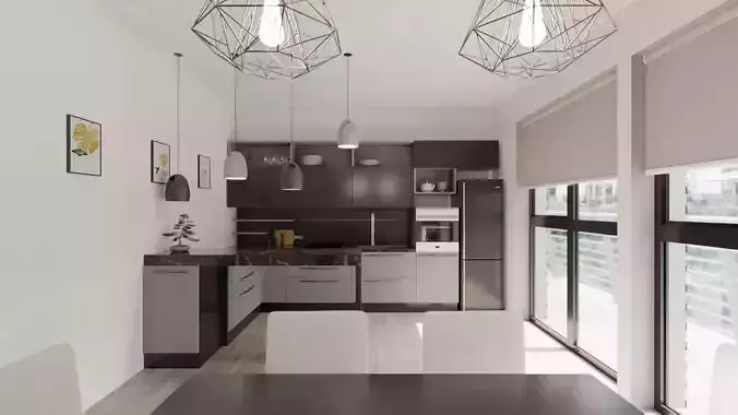 Kitchen Interior 3D Model