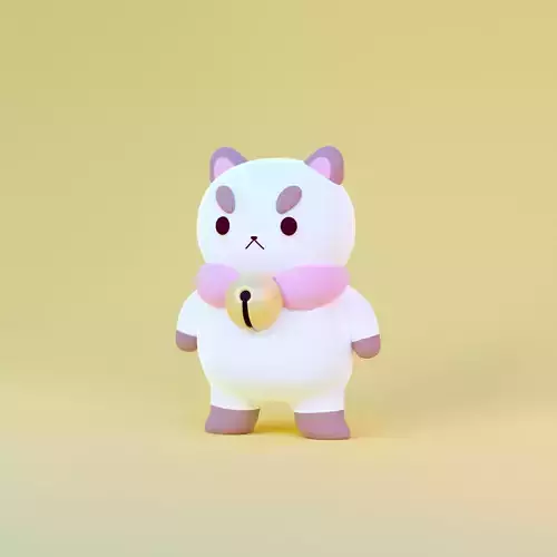3D Printable Toy of Puppycat from Bee and PuppyCat