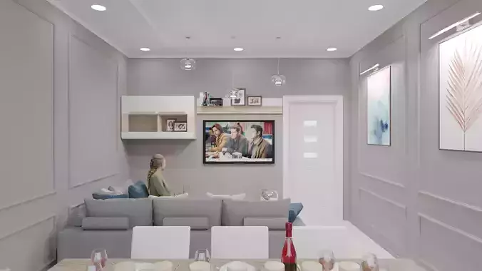 Living Room Interior 3D Model