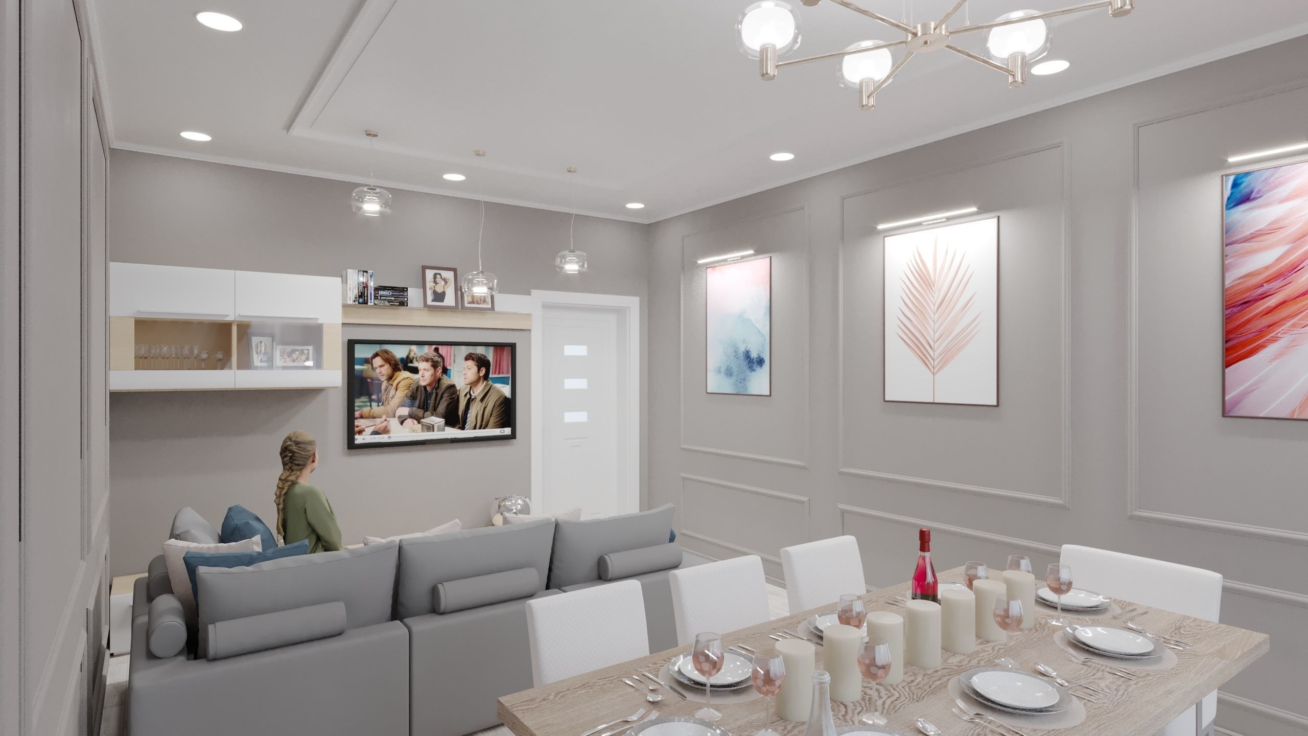 Living Room Interior 3D Model 3D model_6