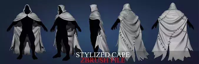 stylized cape zbrush file 3D model