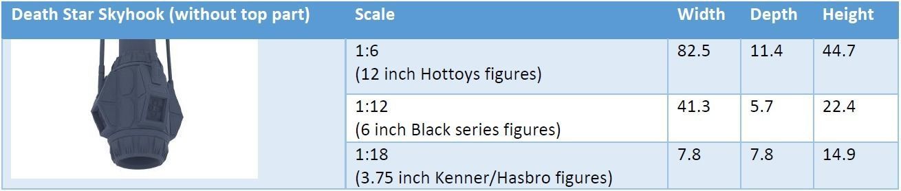 Death Star Skyhook 1-6 scale Hottoys  3D print model_12