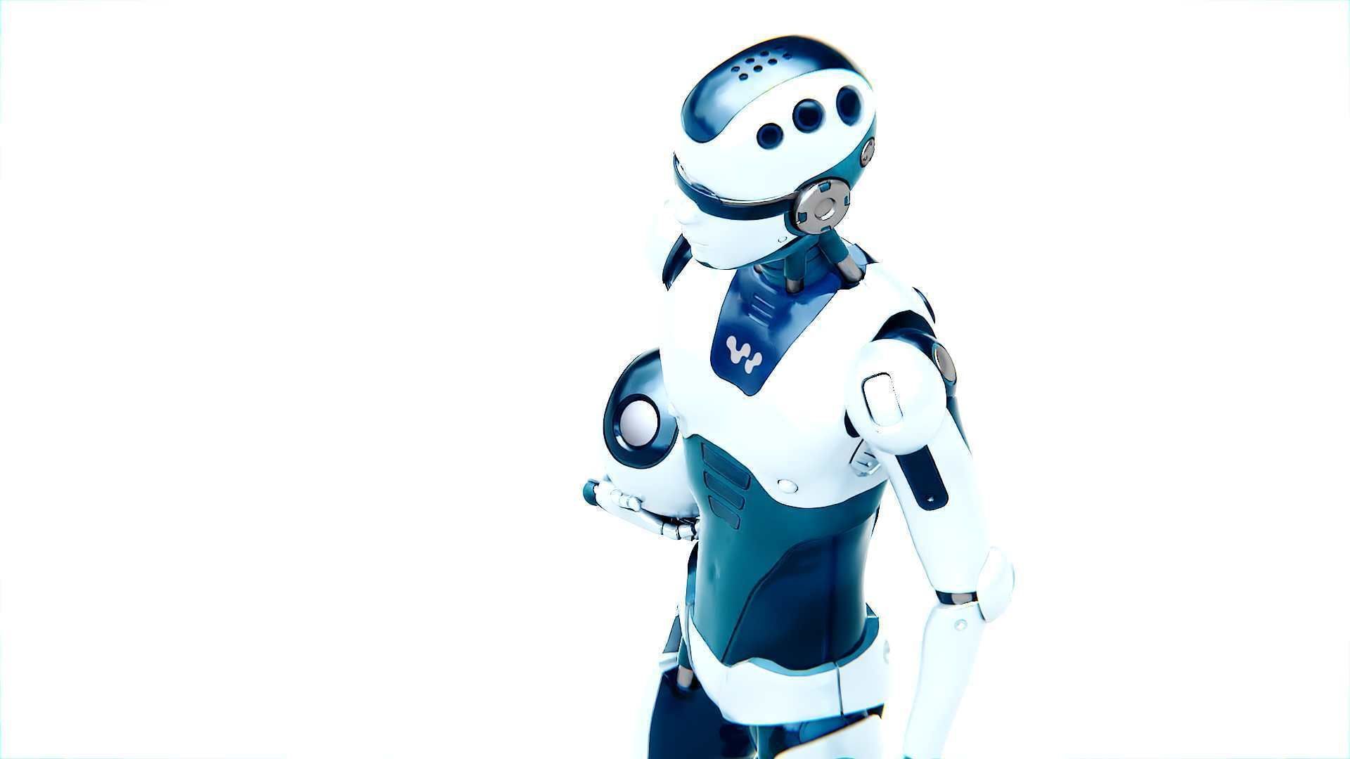 CHILD BOT V-2  Rigged for Unreal Engine - Unity - MIXAMO 3D model_30