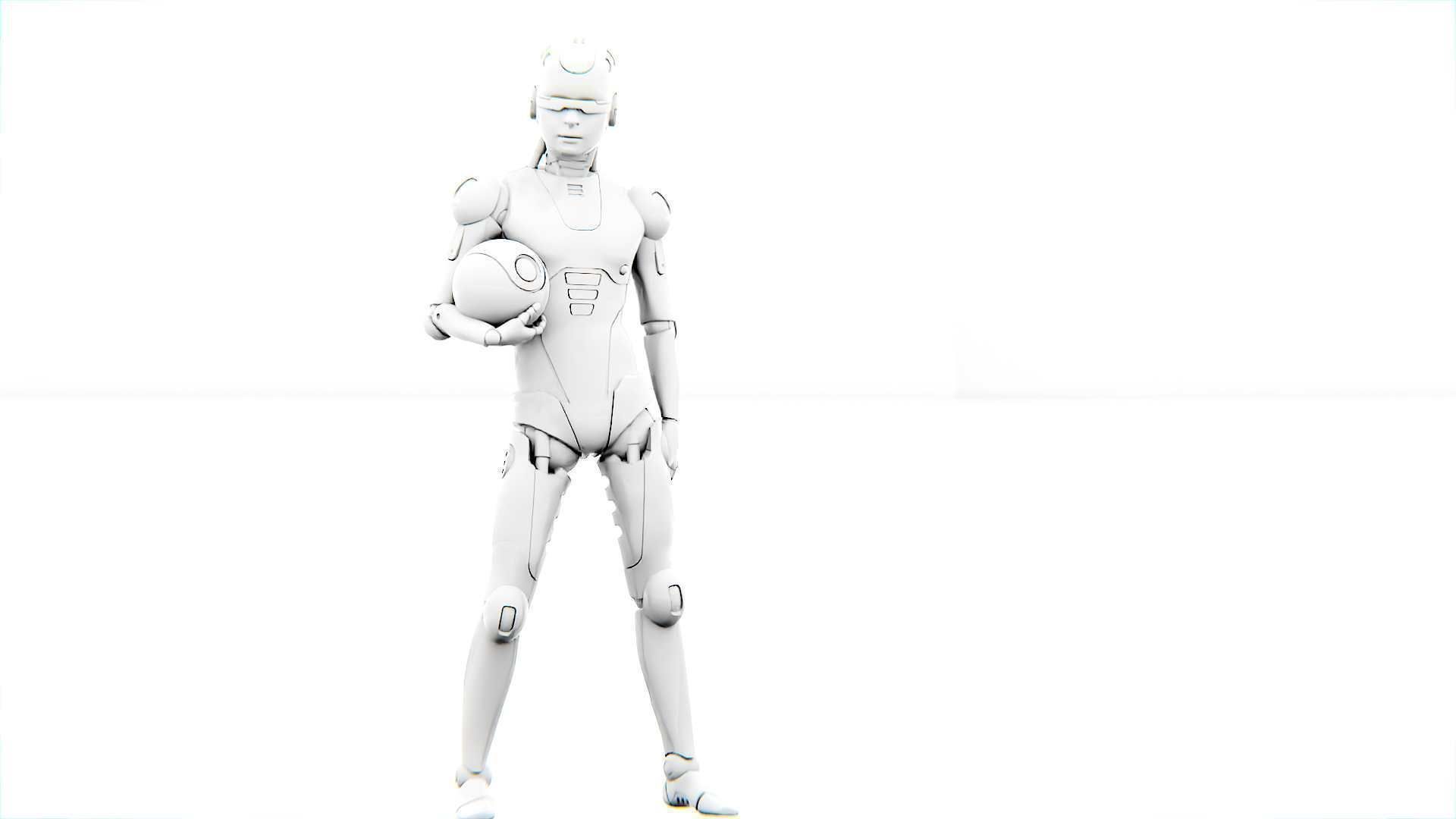 CHILD BOT V-2  Rigged for Unreal Engine - Unity - MIXAMO 3D model_32