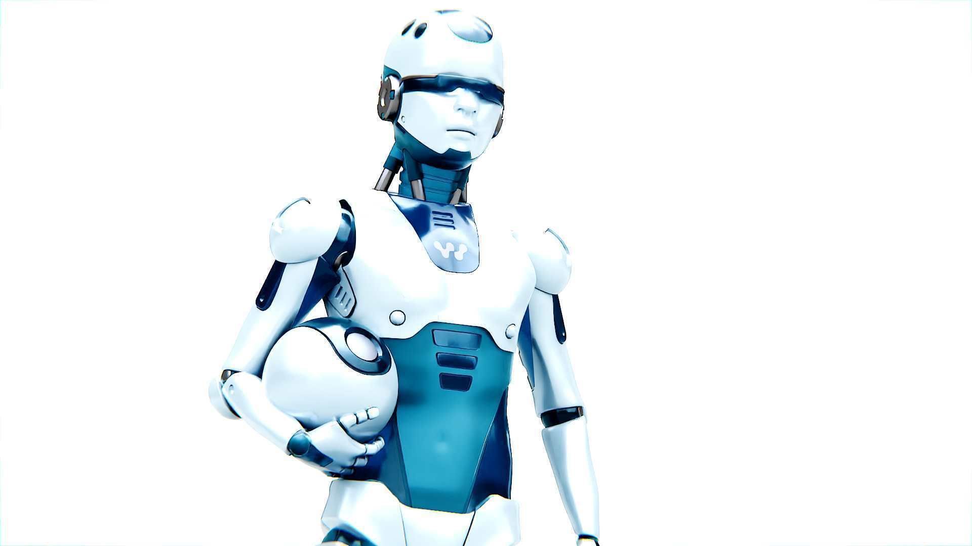 CHILD BOT V-2  Rigged for Unreal Engine - Unity - MIXAMO 3D model_29