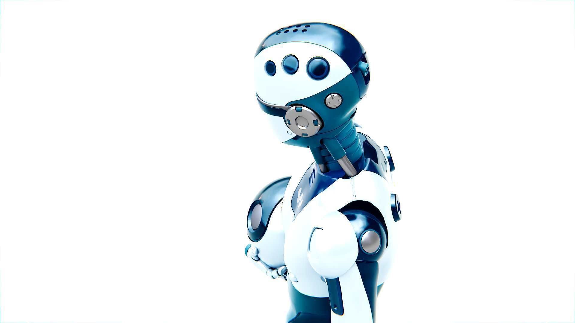 CHILD BOT V-2  Rigged for Unreal Engine - Unity - MIXAMO 3D model_17