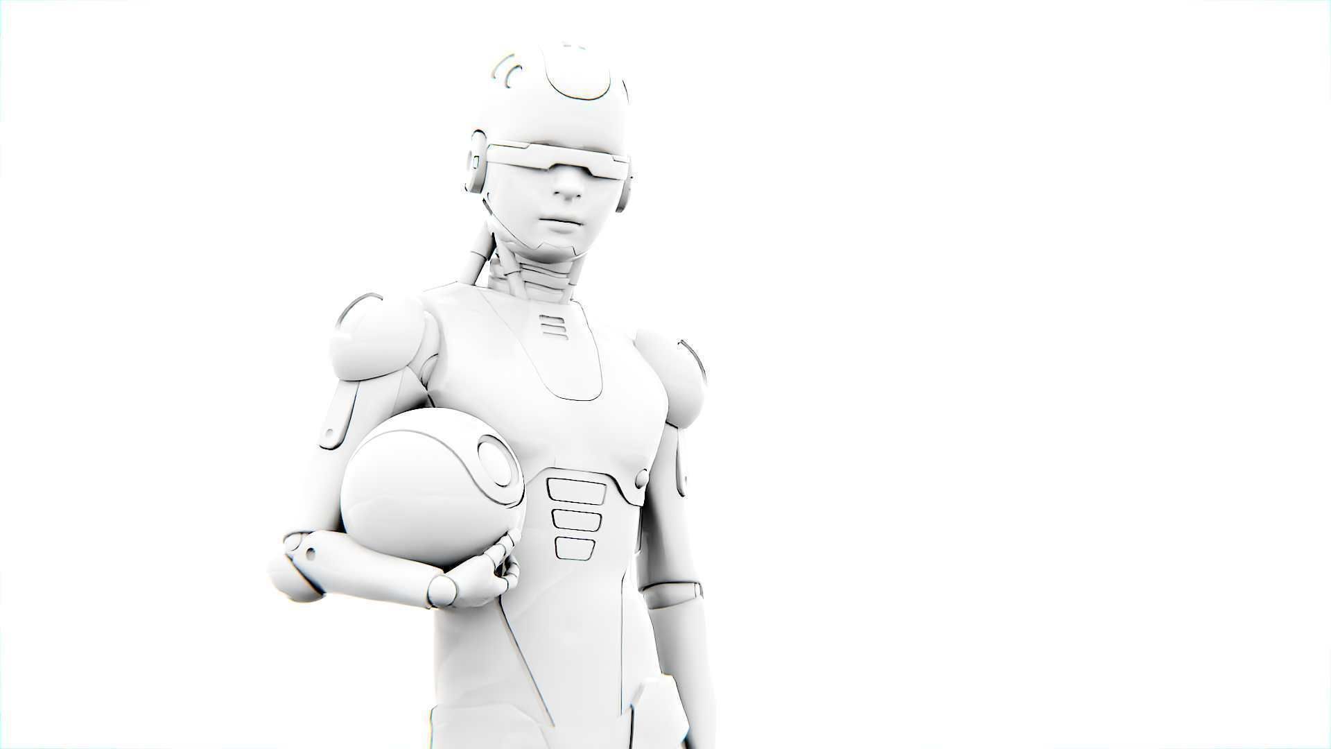 CHILD BOT V-2  Rigged for Unreal Engine - Unity - MIXAMO 3D model_31