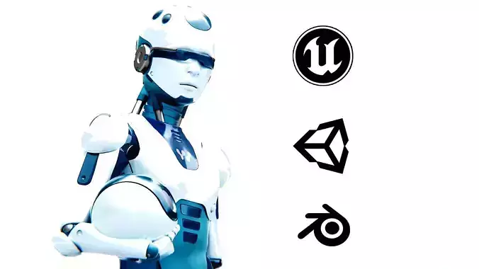 CHILD BOT V-2  Rigged for Unreal Engine - Unity - MIXAMO 3D model