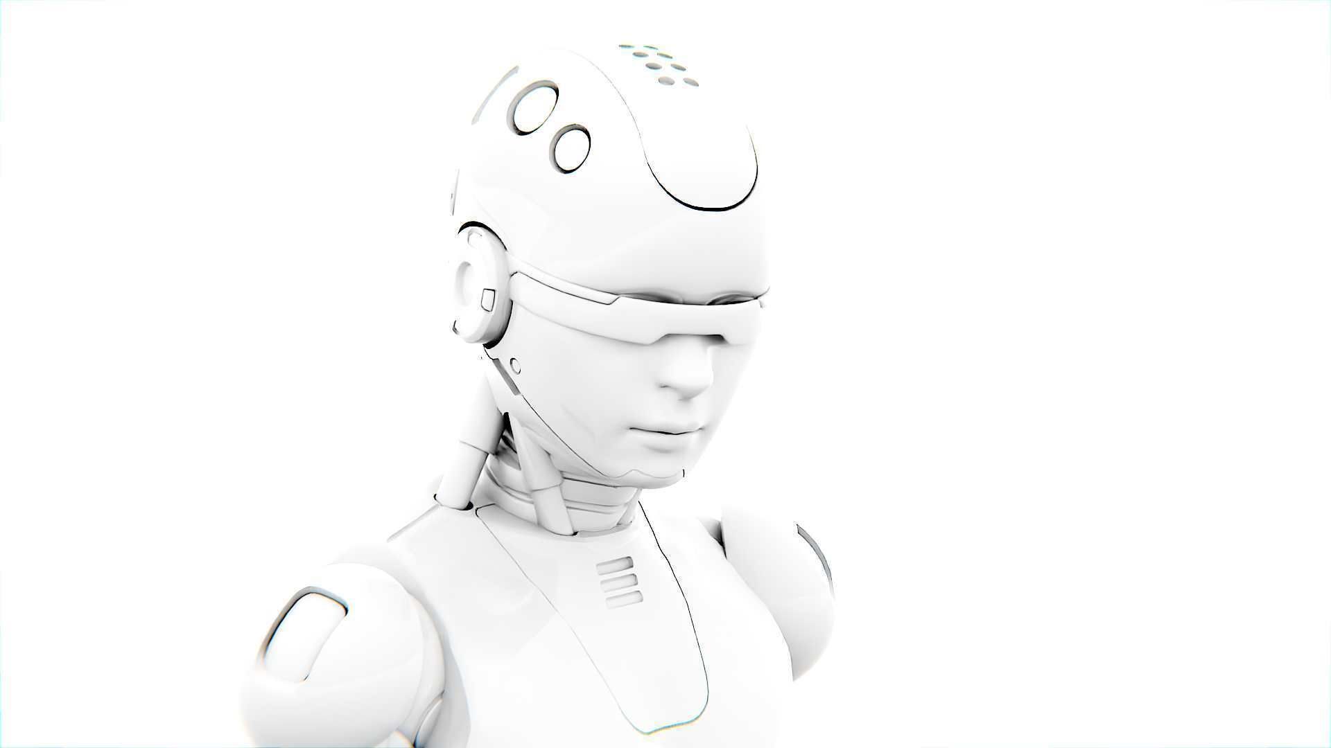 CHILD BOT V-2  Rigged for Unreal Engine - Unity - MIXAMO 3D model_34