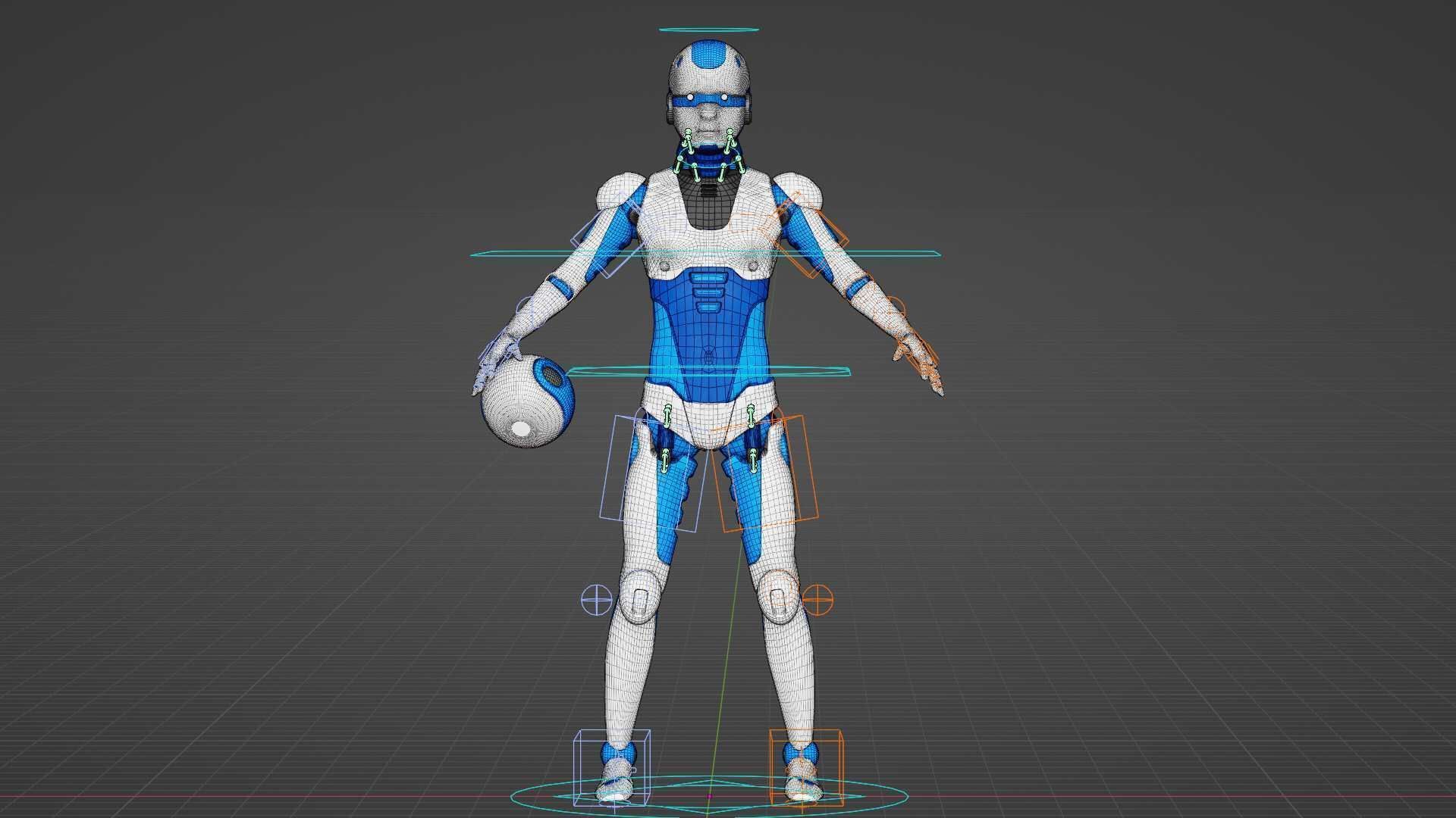 CHILD BOT V-2  Rigged for Unreal Engine - Unity - MIXAMO 3D model_38