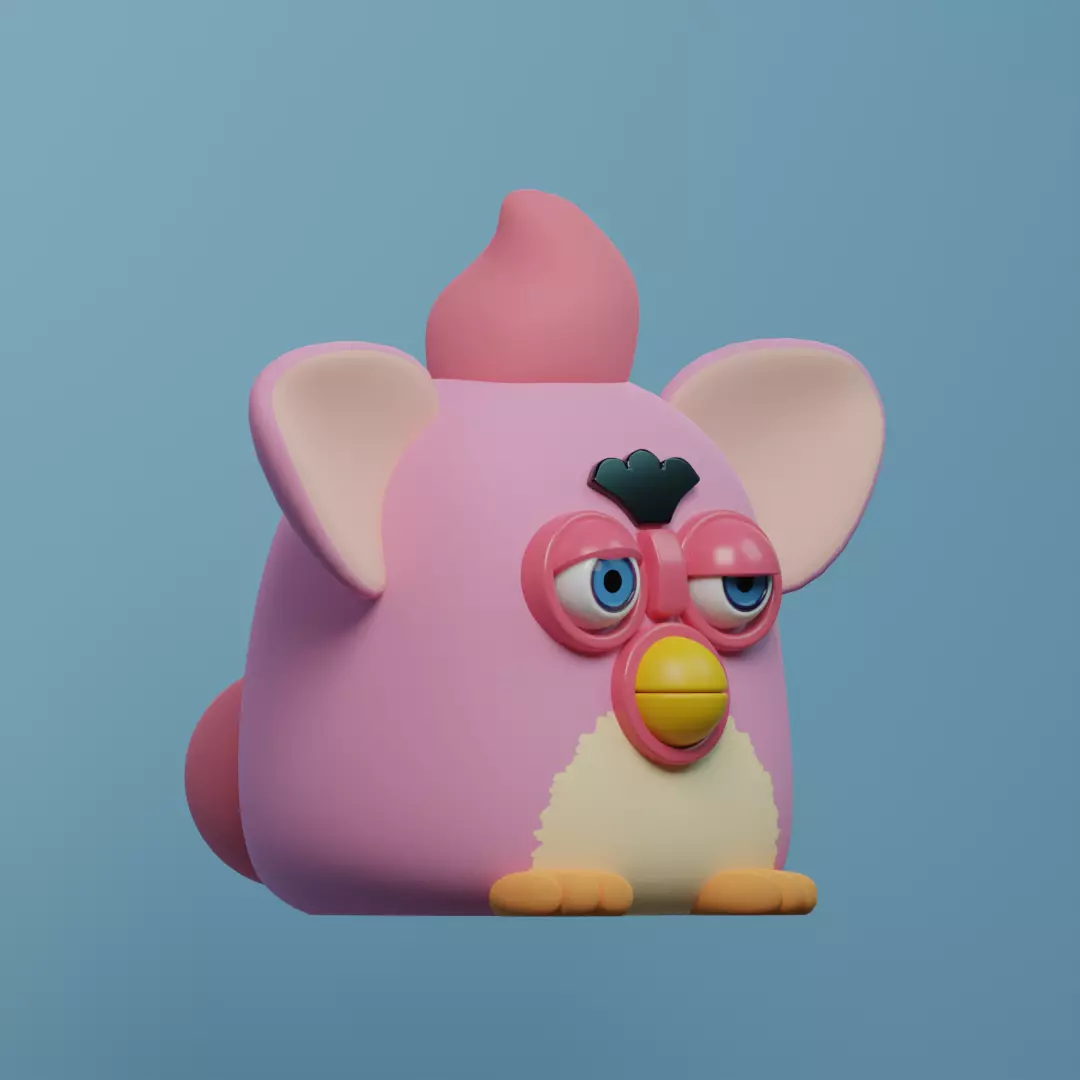 Retro Furby Frenzy - 3D Printable Model 3D print model_0