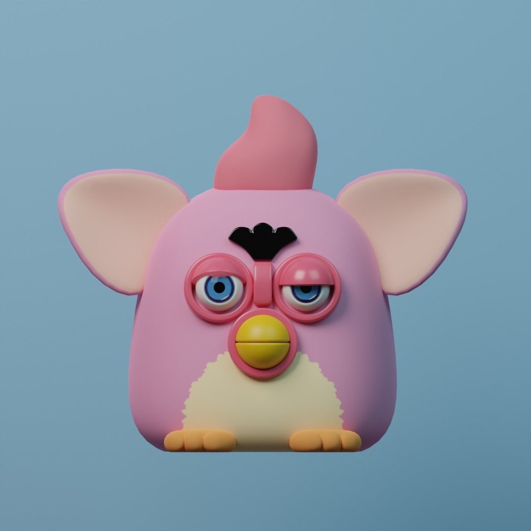Retro Furby Frenzy - 3D Printable Model 3D print model_1