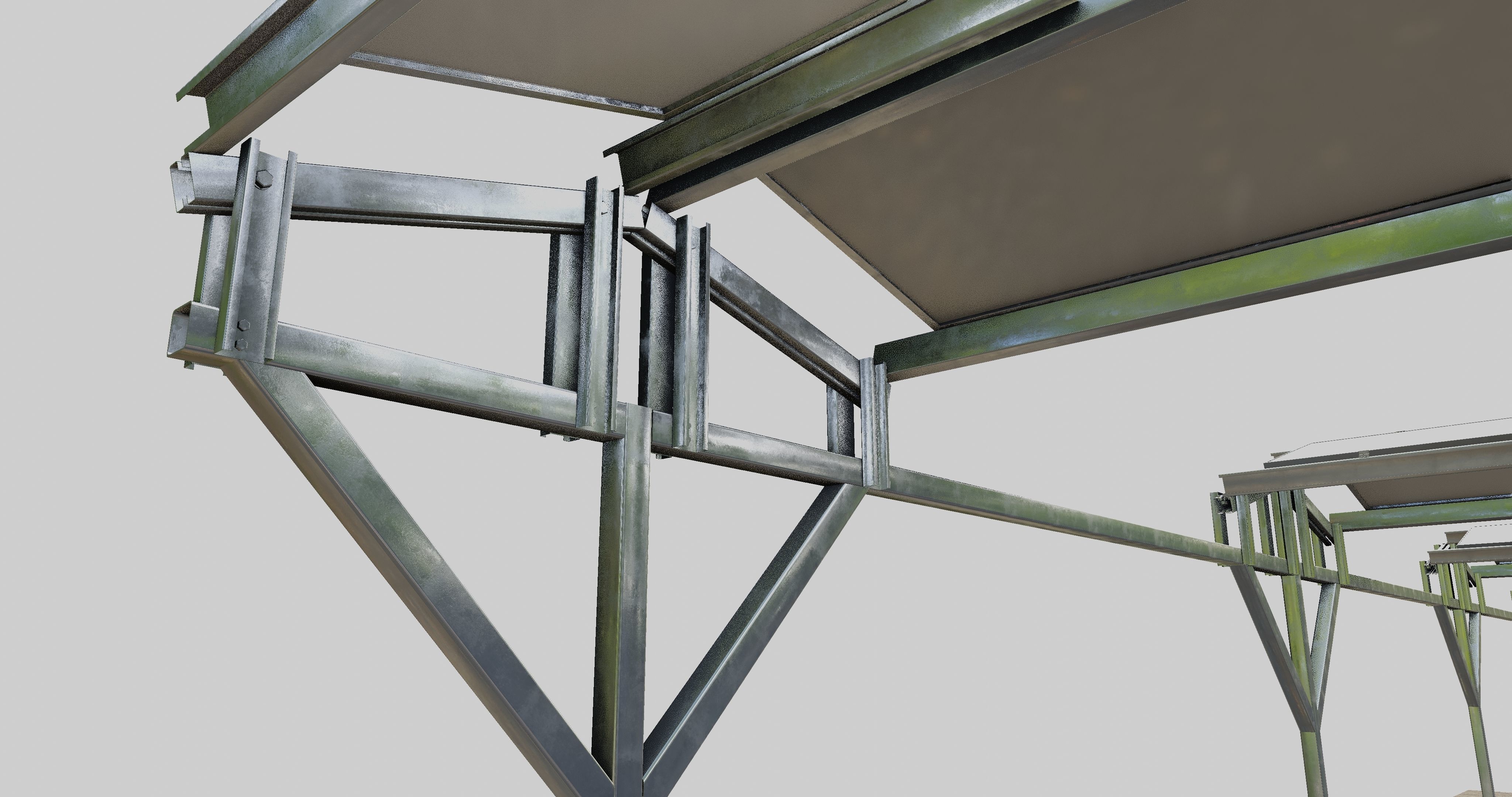 Solar Steel Construction For Farms Type-2 3D model_18