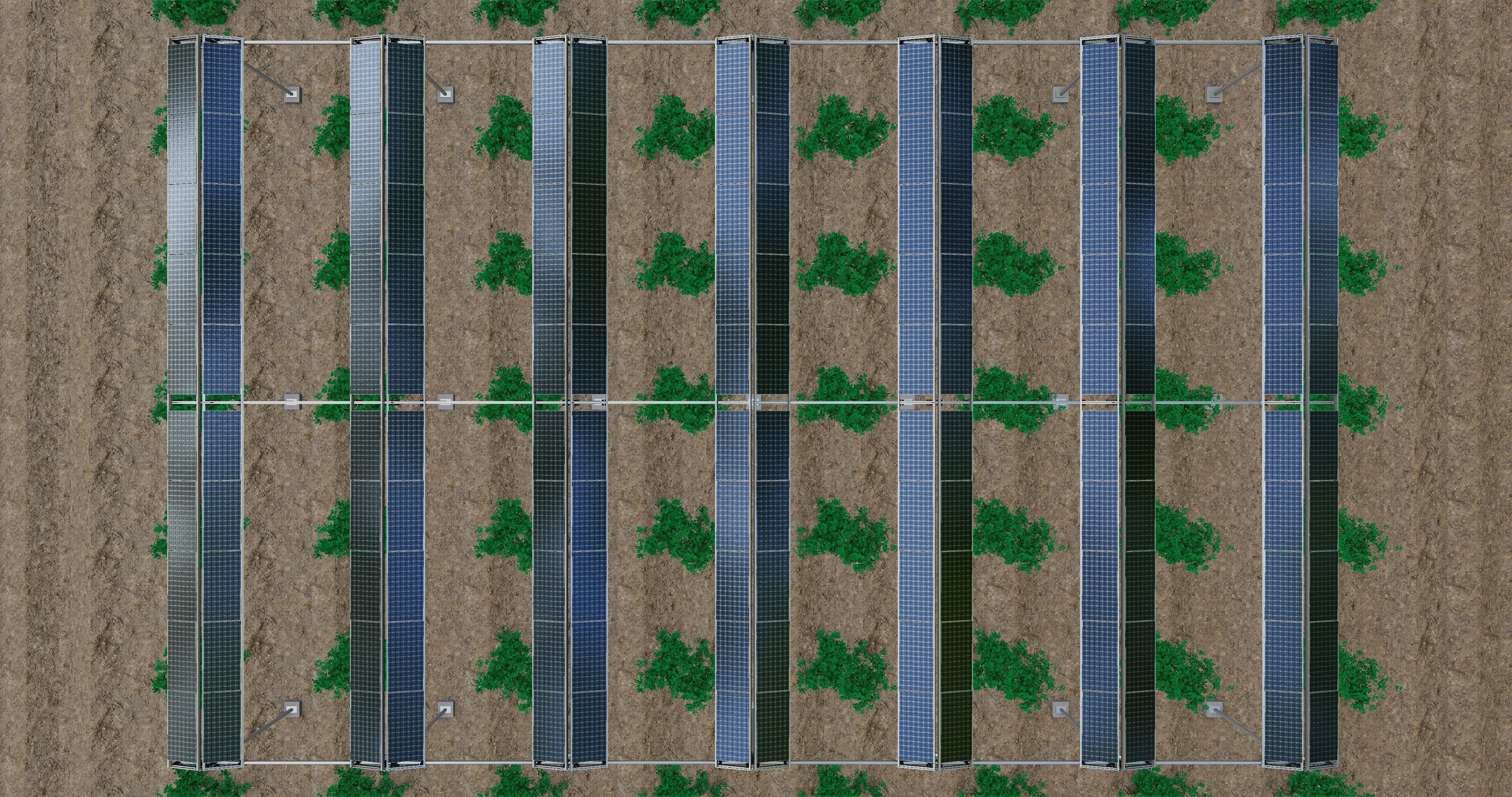 Solar Steel Construction For Farms Type-2 3D model_8