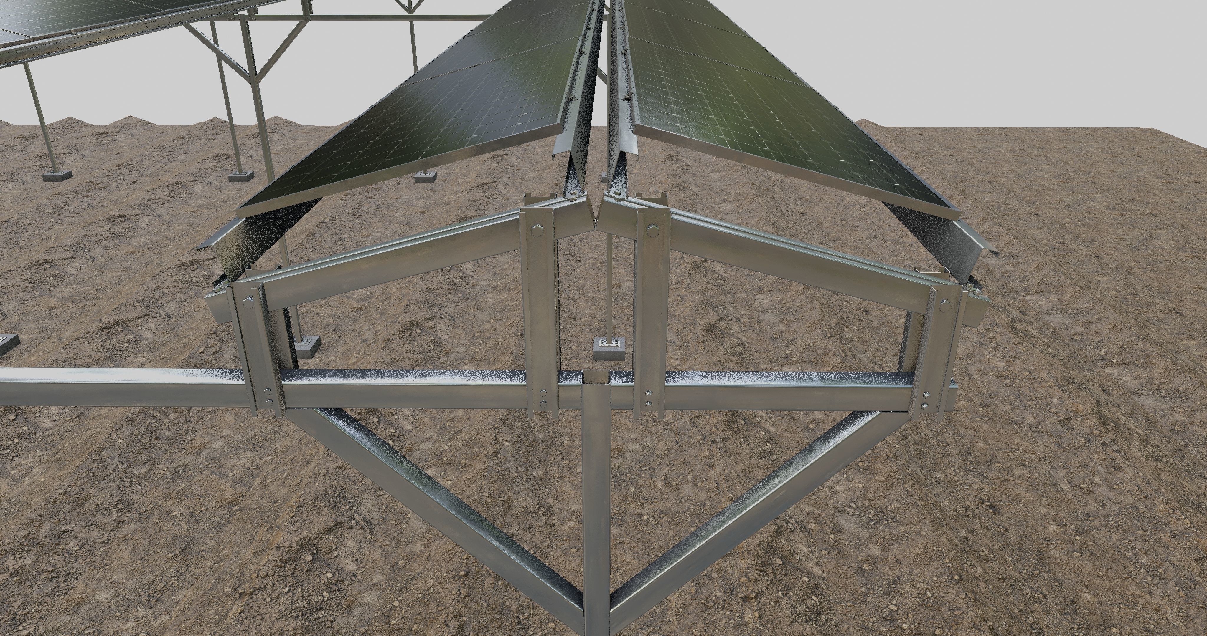 Solar Steel Construction For Farms Type-2 3D model_16