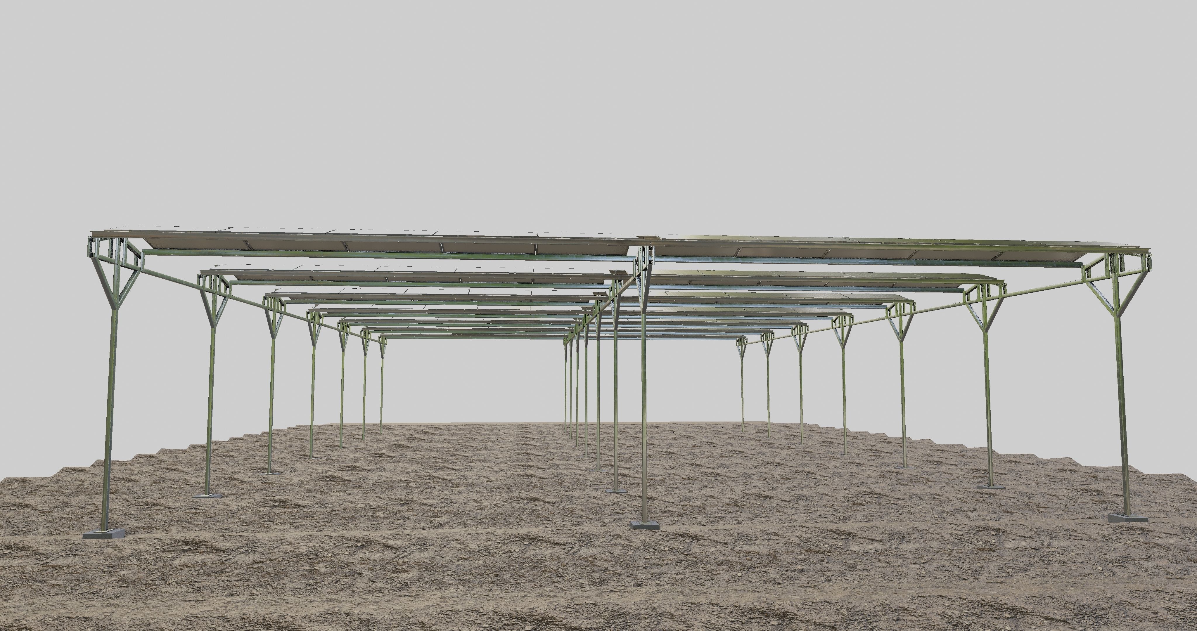 Solar Steel Construction For Farms Type-2 3D model_24