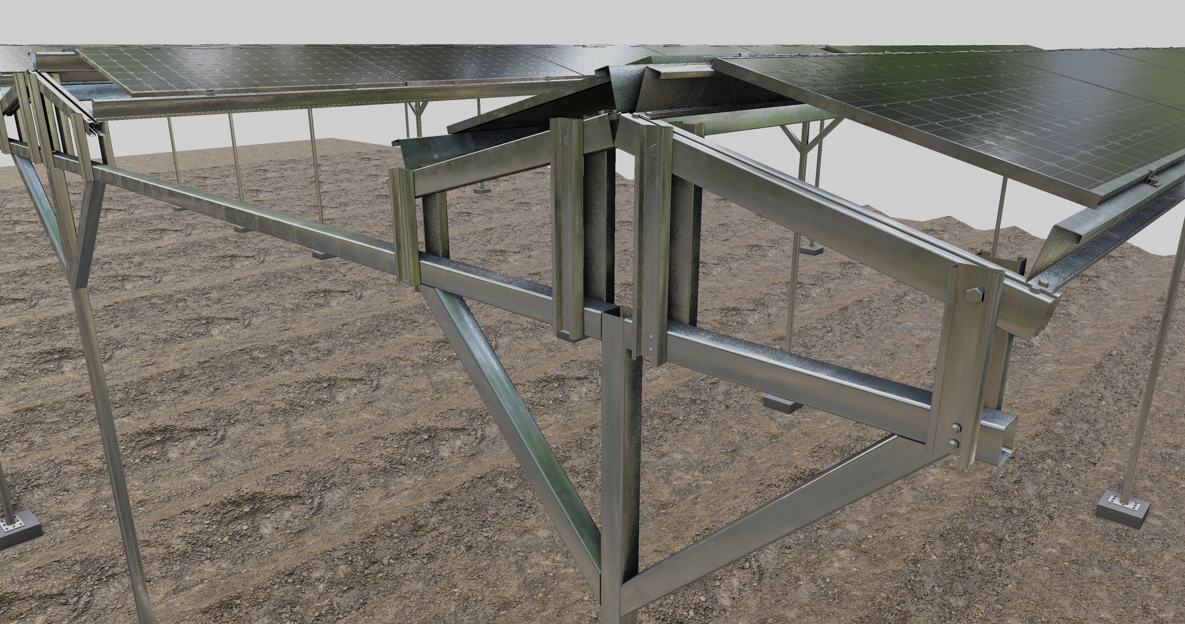 Solar Steel Construction For Farms Type-2 3D model_15