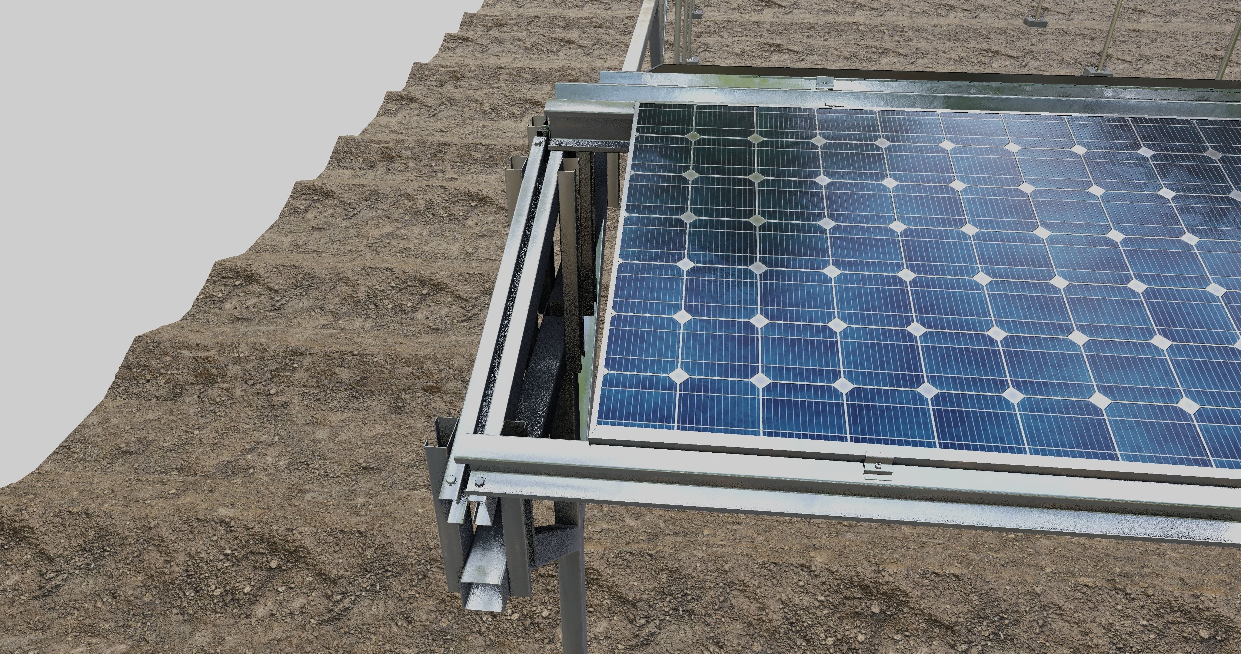 Solar Steel Construction For Farms Type-2 3D model_17