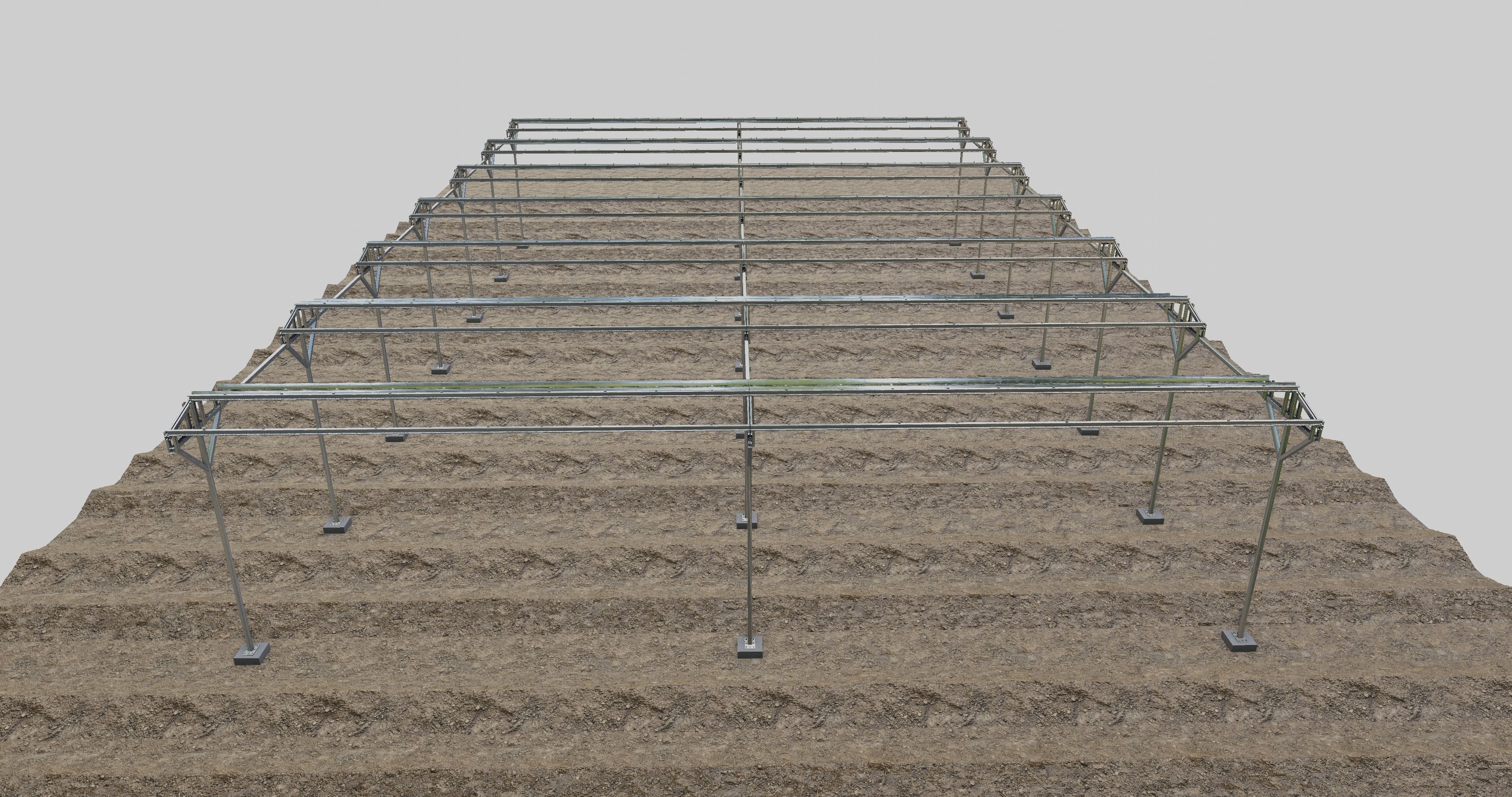 Solar Steel Construction For Farms Type-2 3D model_13
