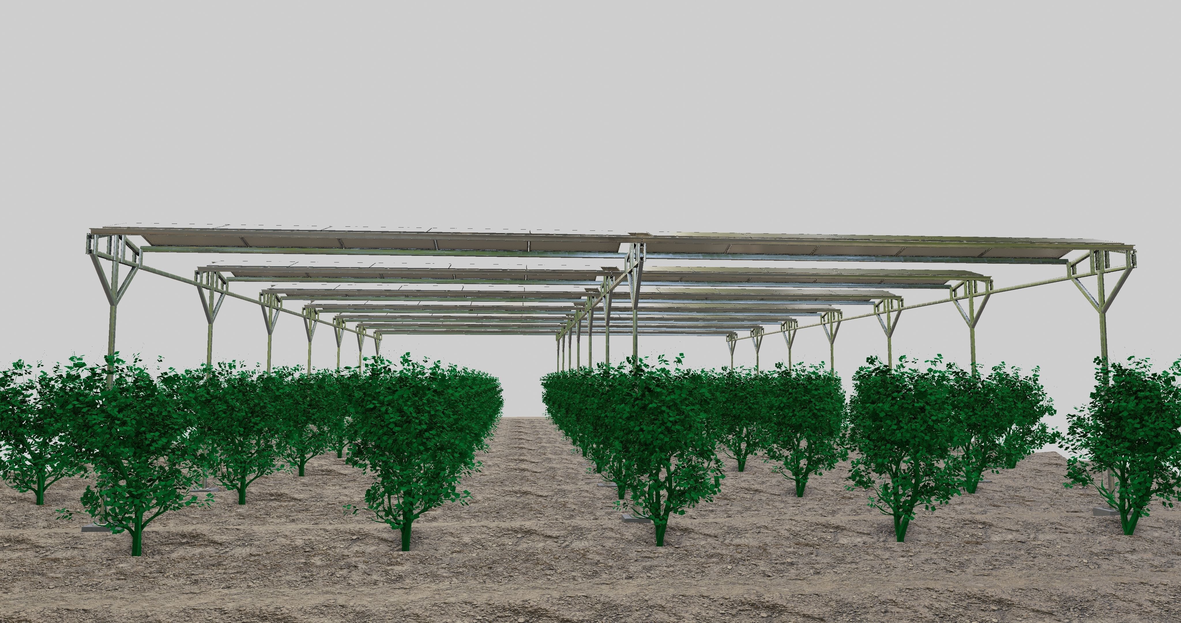 Solar Steel Construction For Farms Type-2 3D model_11