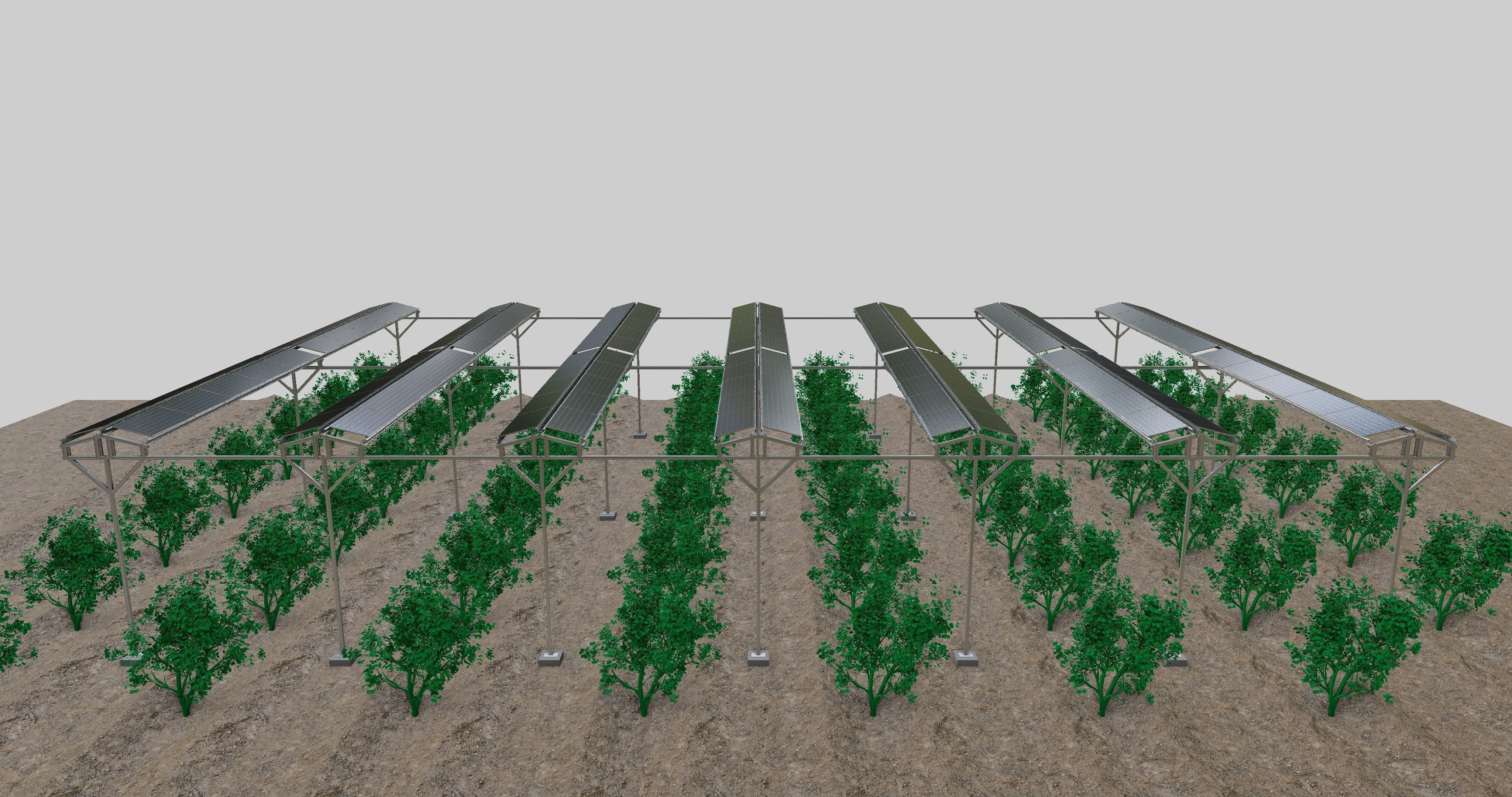 Solar Steel Construction For Farms Type-2 3D model_6