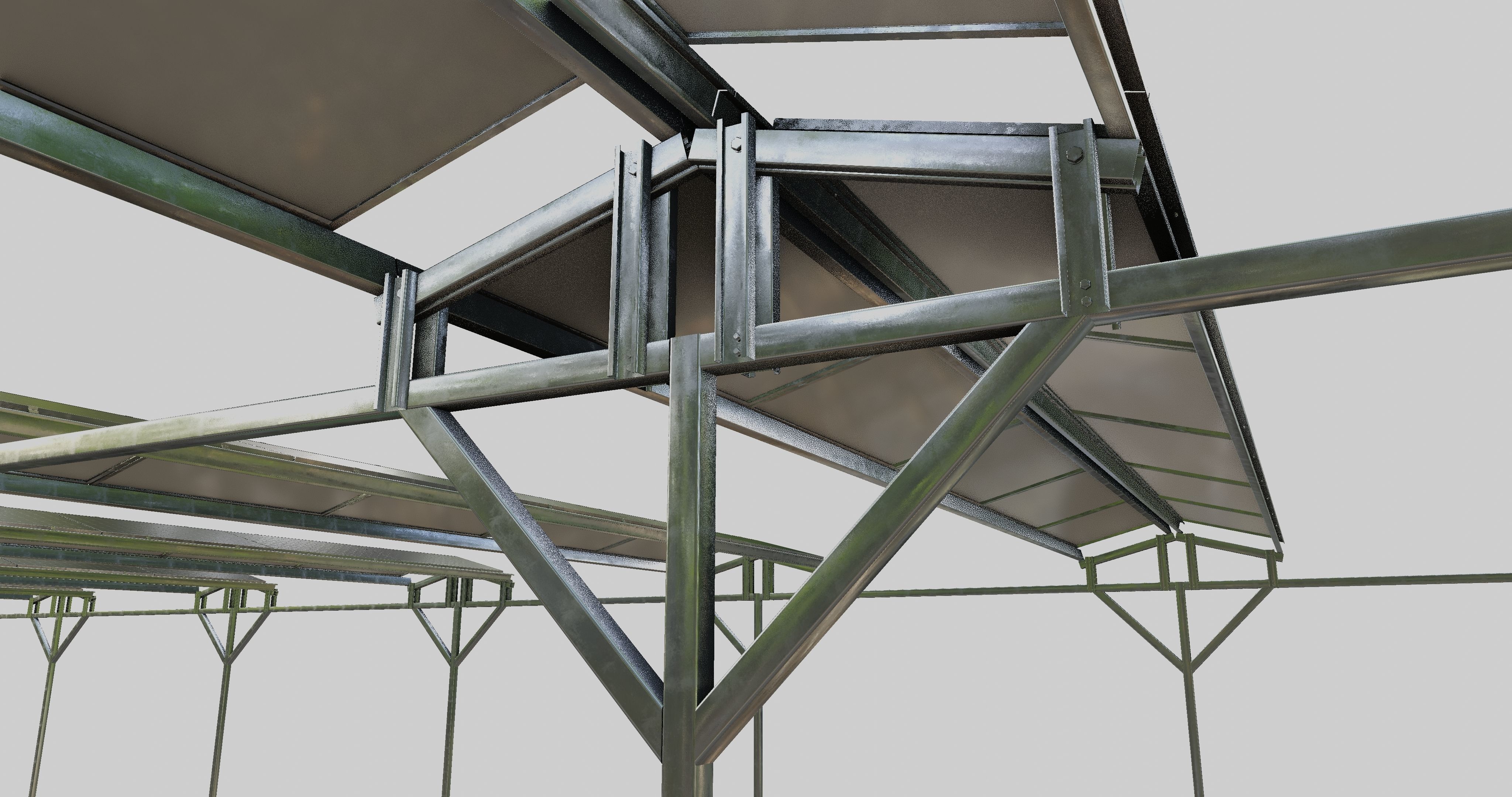 Solar Steel Construction For Farms Type-2 3D model_19