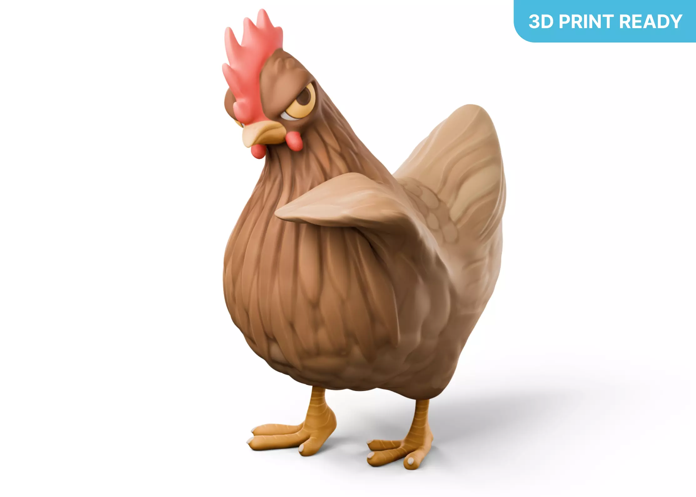 3D Cartoon Chicken Free 3D print model_0