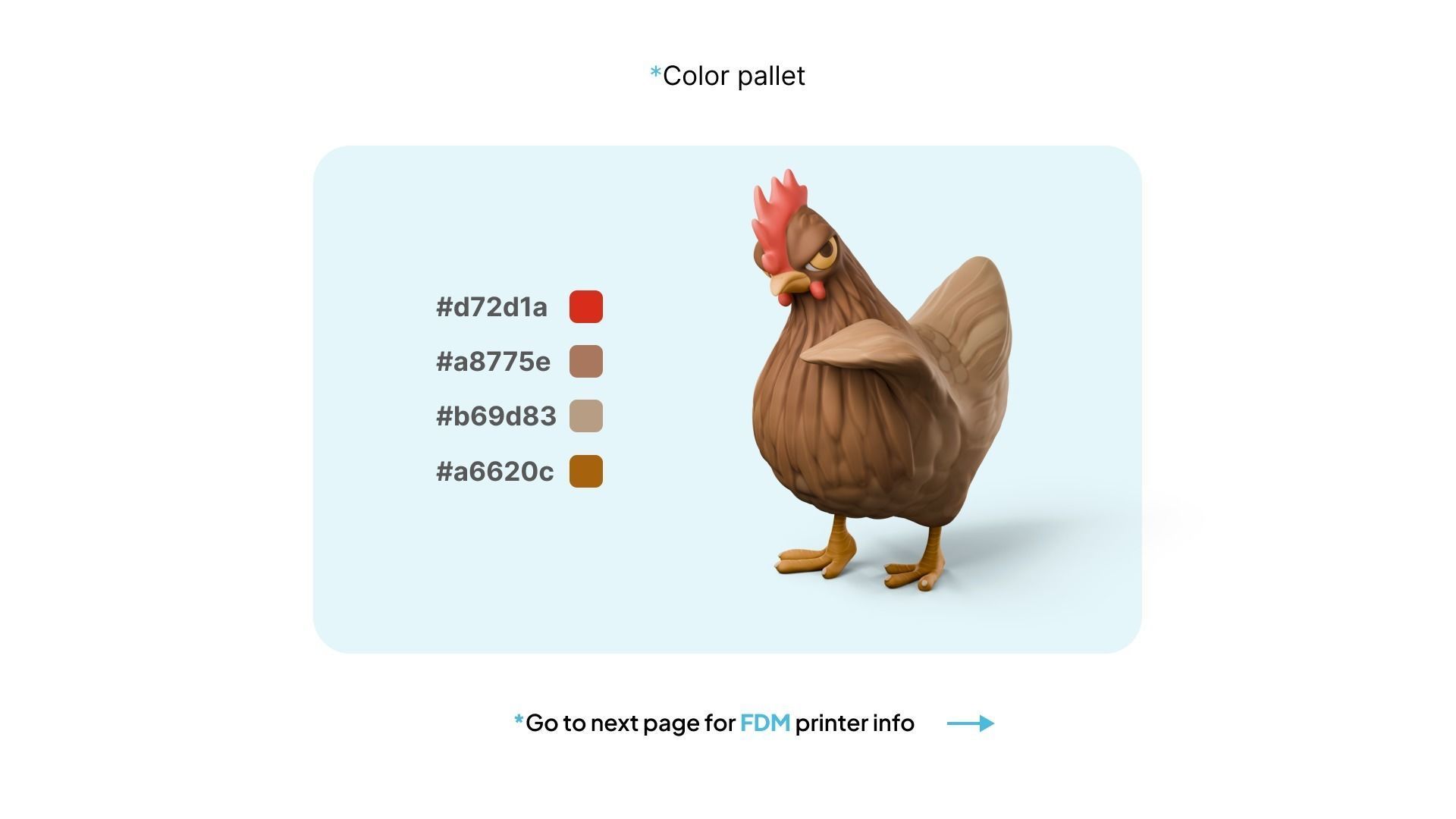 3D Cartoon Chicken Free 3D print model_4