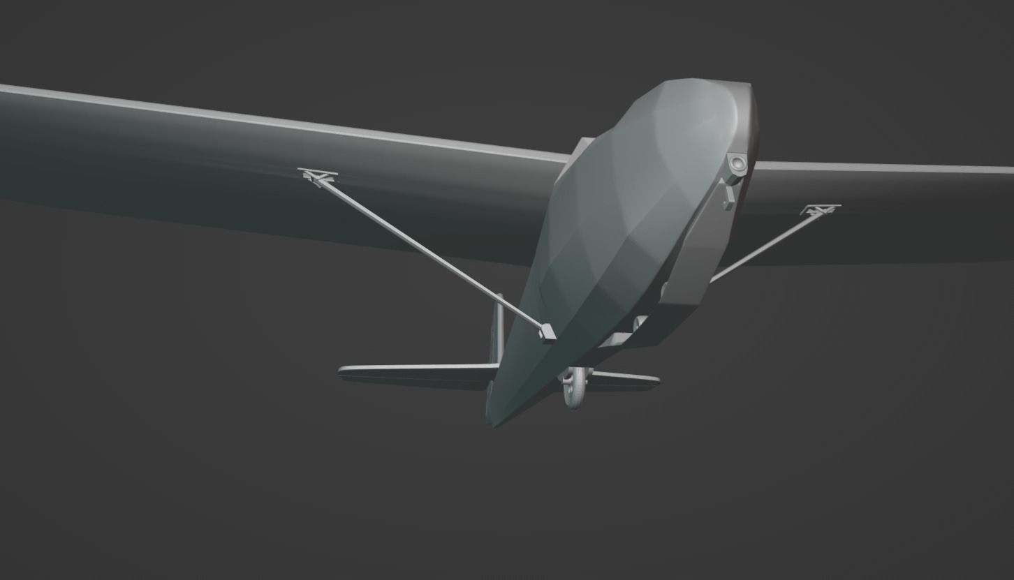 SZD-15 Sroka Glider 3D print model_4