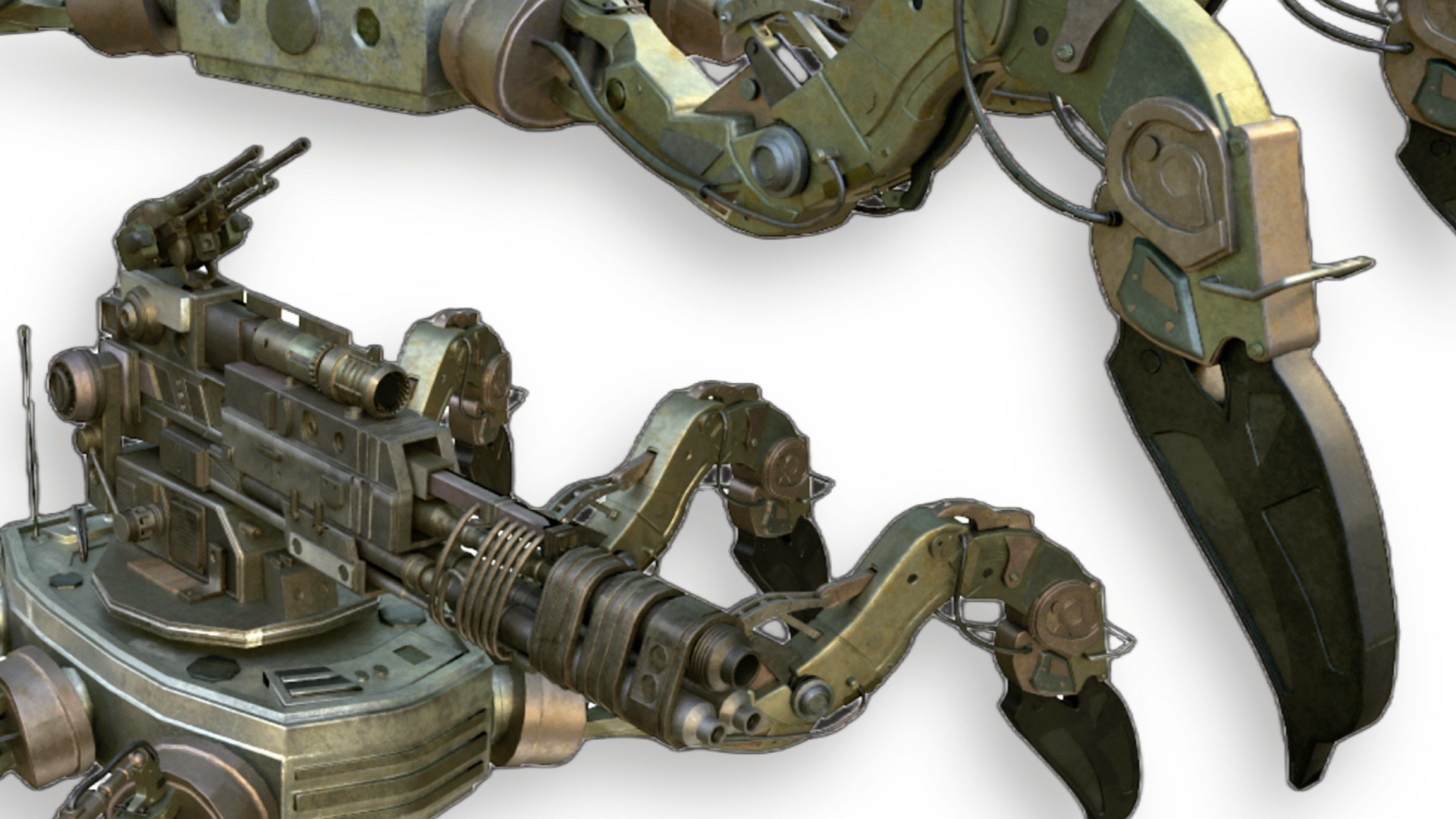 military robot Low-poly 3D model_14