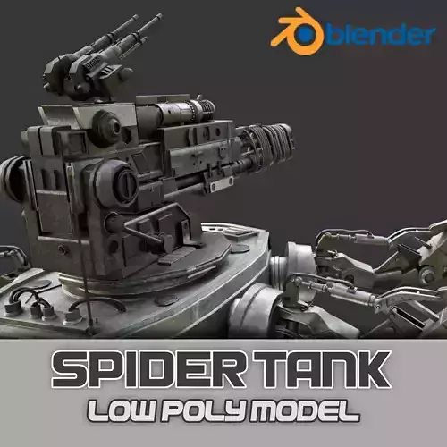 military robot Low-poly 3D model