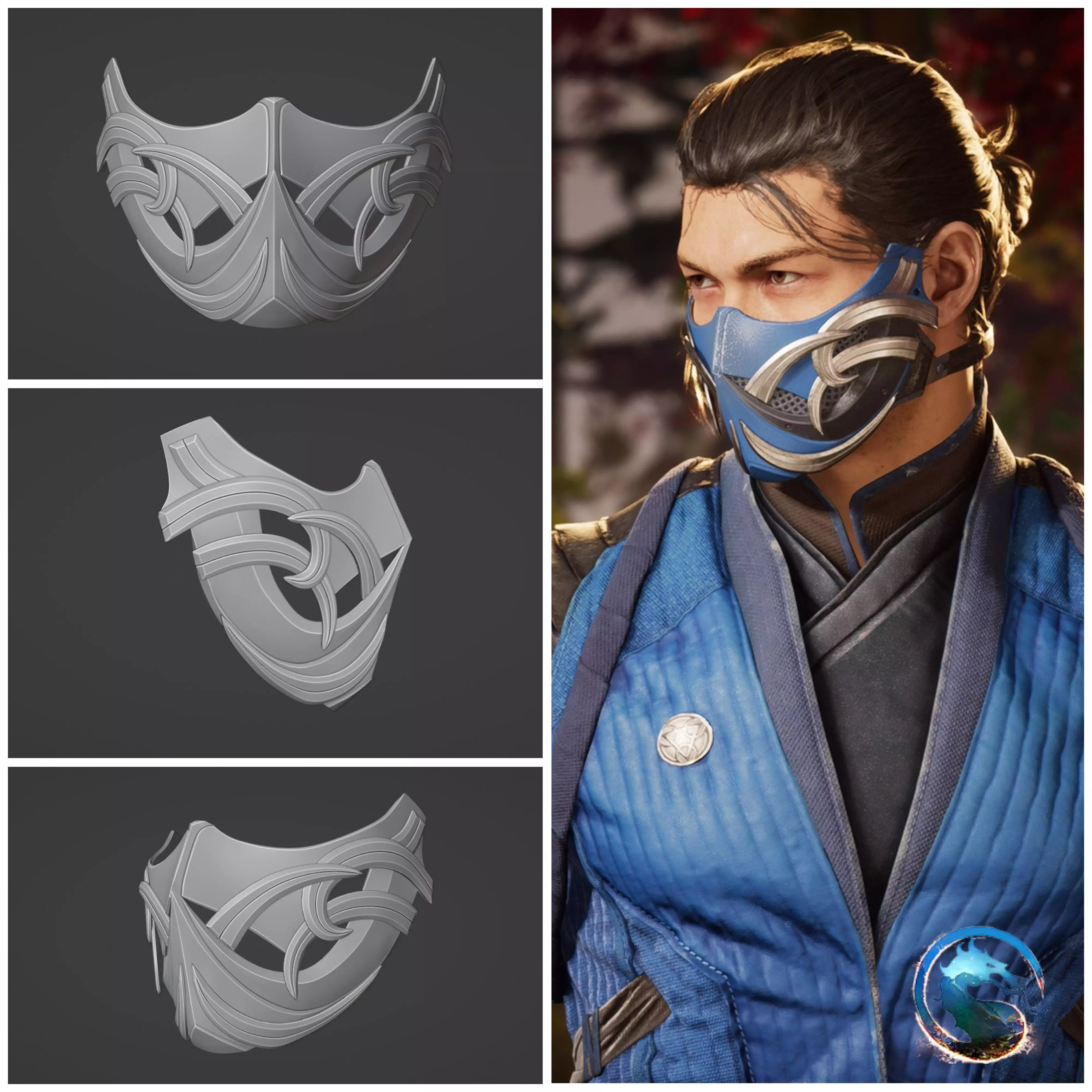 Sub Zero mask from MK1 - Abominable Snow Man 3D print model_0