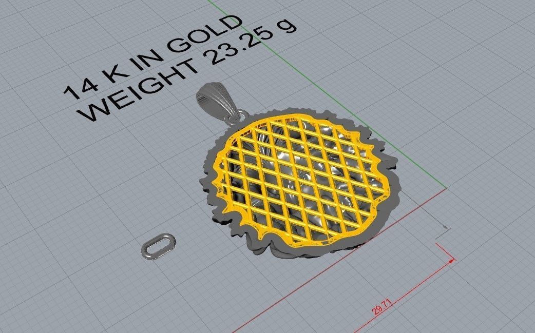 lion necklace pendant model 2 3D print model_8