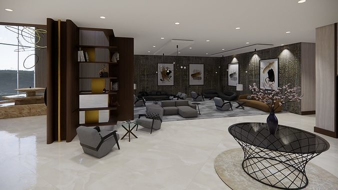 HOTEL LOBBY 3D model | CGTrader