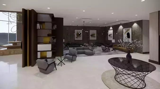 HOTEL LOBBY 3D model