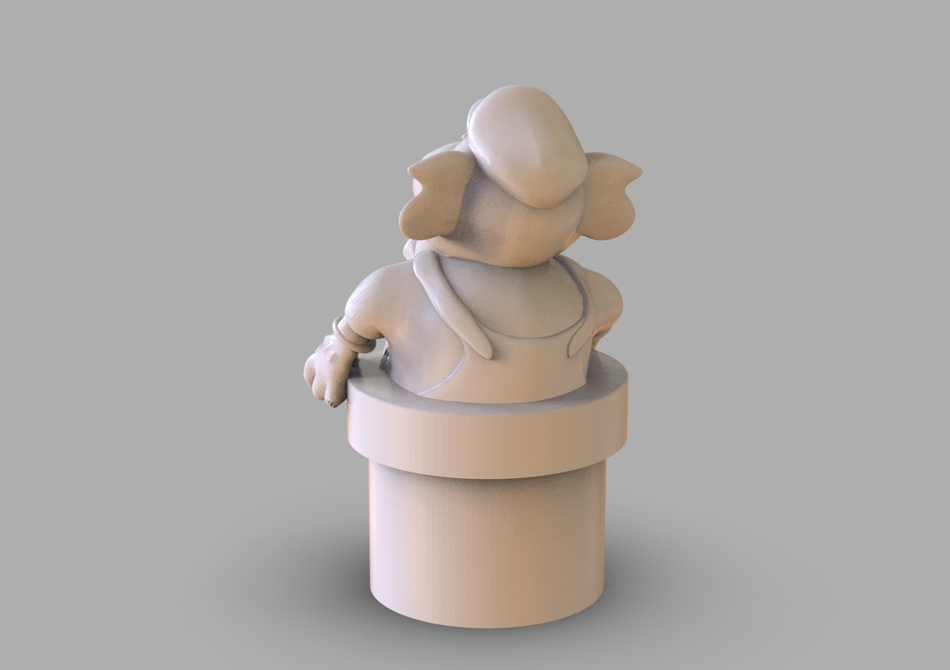 Super Mario Wonder Elephant Figurine 3D print model_4