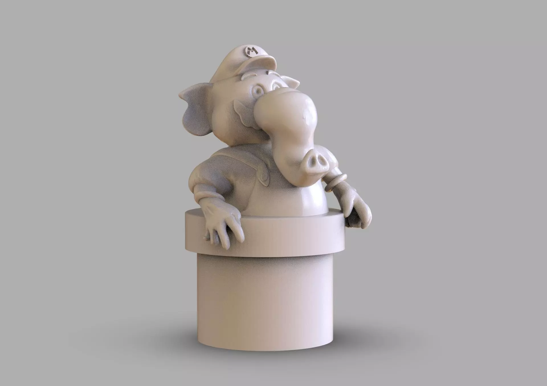 Super Mario Wonder Elephant Figurine 3D print model_0