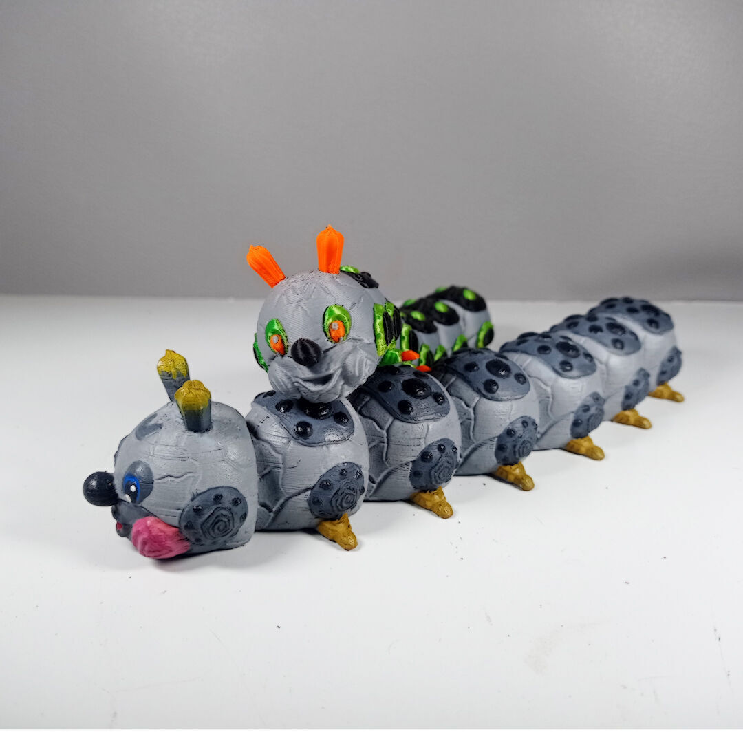 Flexi Robopillar Print In Place No Support 3D print model_3