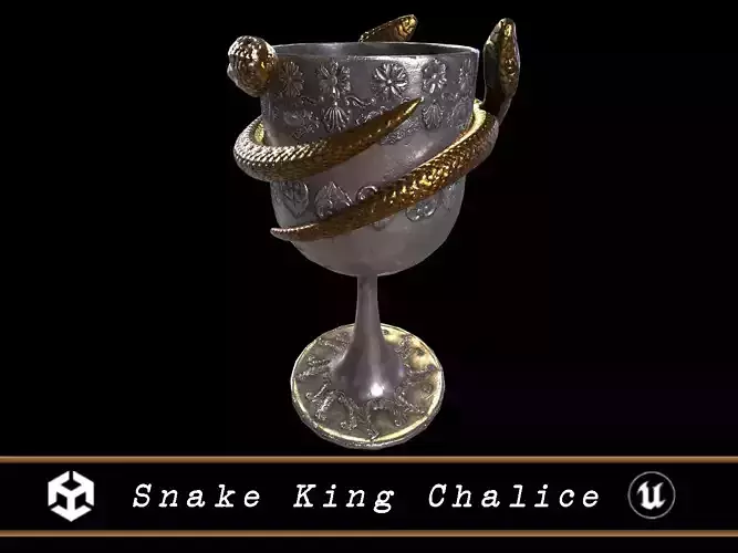 Snake King Chalice Low-poly 3D model Snake King Chalice Low-poly 3D model