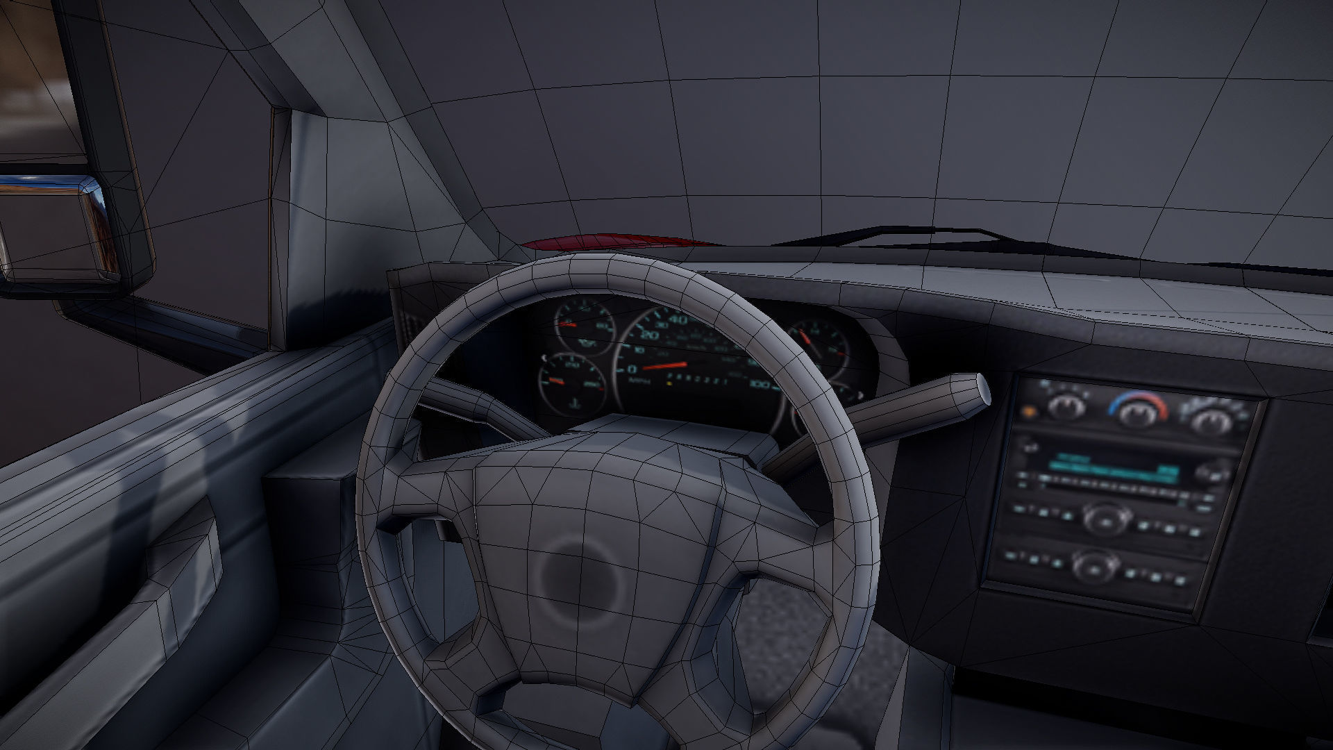 Towtruck Low-poly 3D model_21