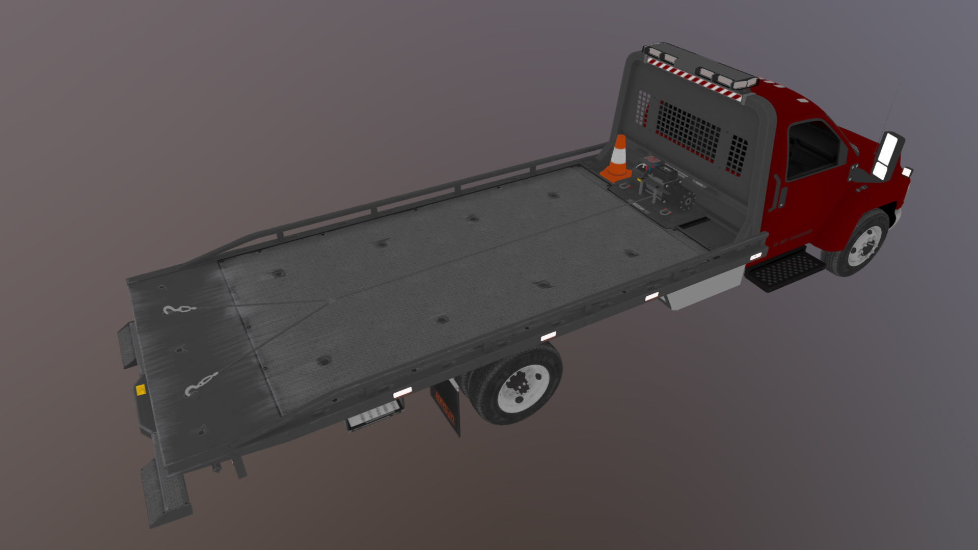 Towtruck Low-poly 3D model_25