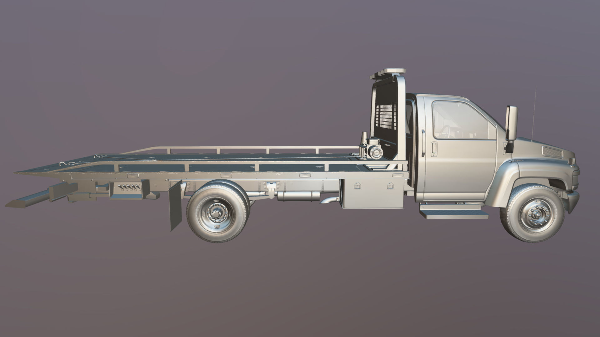 Towtruck Low-poly 3D model_28