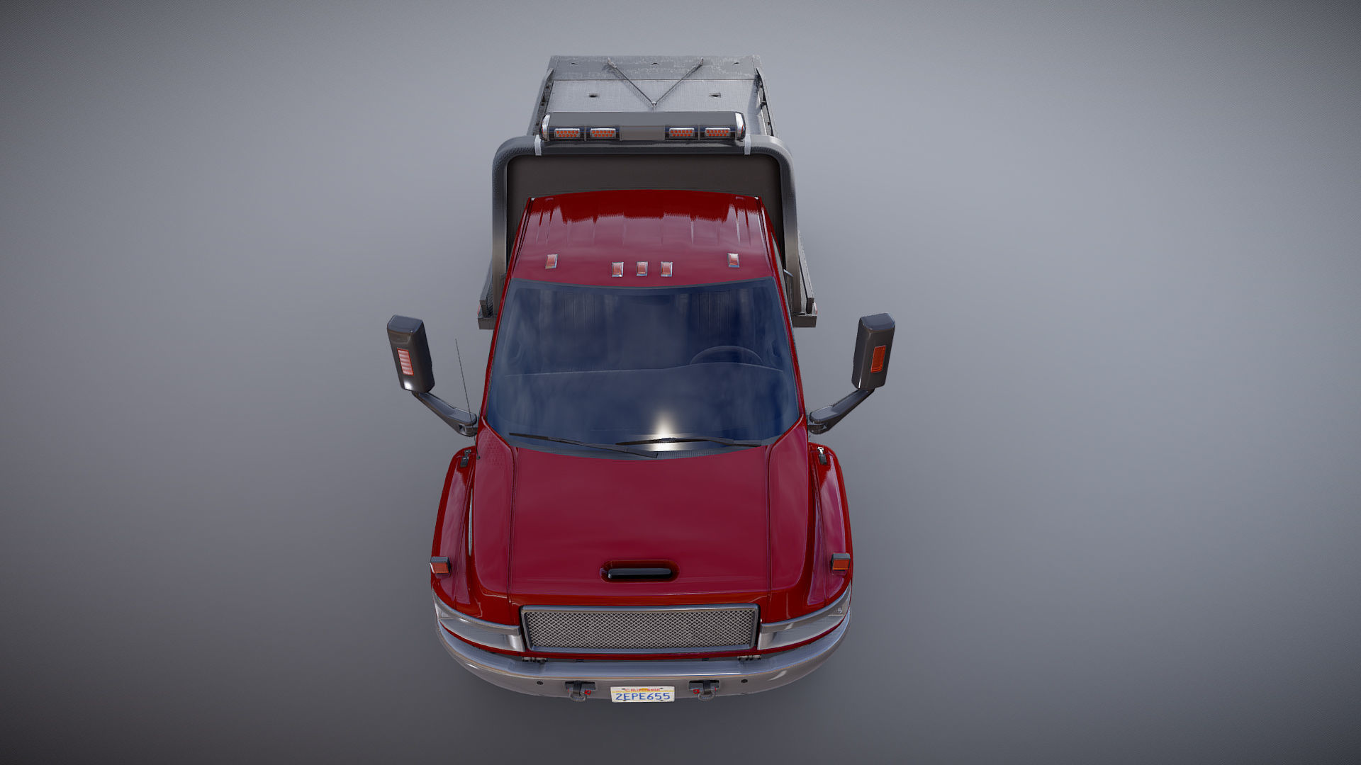 Towtruck Low-poly 3D model_13