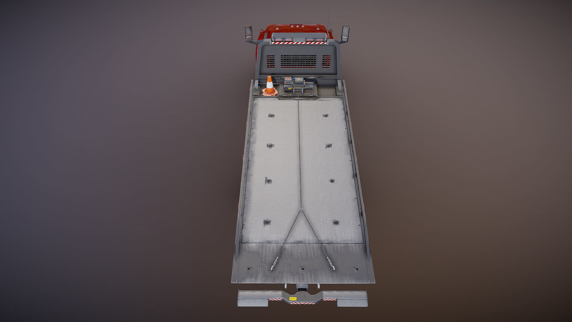 Towtruck Low-poly 3D model_14